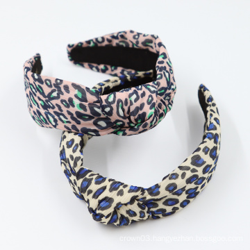 UNIQ Metallic silver bling Leopard  Womens Headbands Knotted headbands Leopard Print Headband